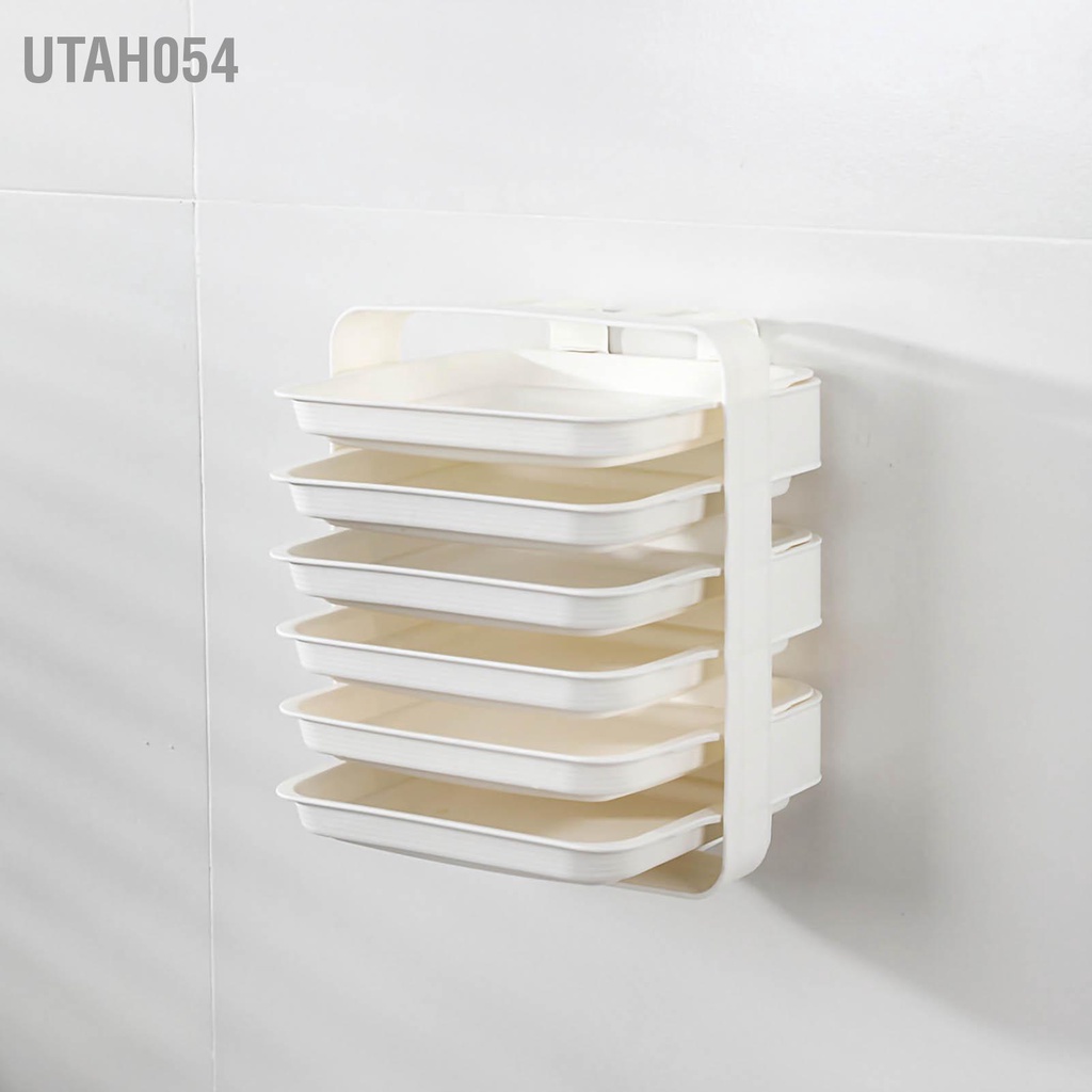 [Hàng Sẵn] Khay Đựng Thức Ăn Nhiều Tầng Đa Năng Gắn Tường - Kệ Đựng Thức Ăn/Rau Củ/Thức ăn lẩu Tiện Dụng nhà bếp 【Utah054】