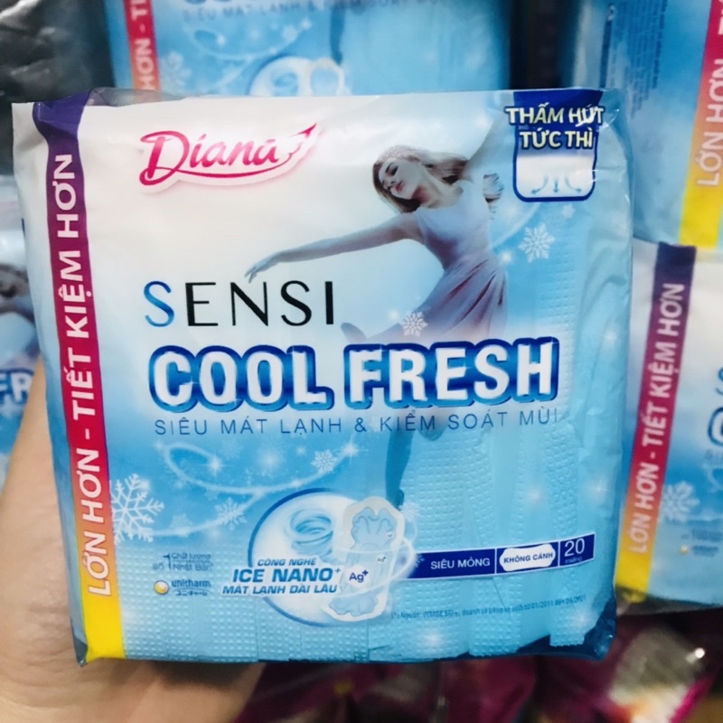Băng vệ sinh Siêu Mỏng 20 Miếng DIANA Sensi Cool Fresh