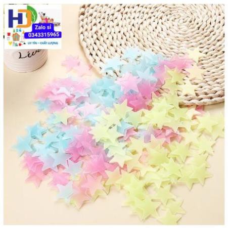 Ngôi sao dạ quang 1 bịch 100 cái
