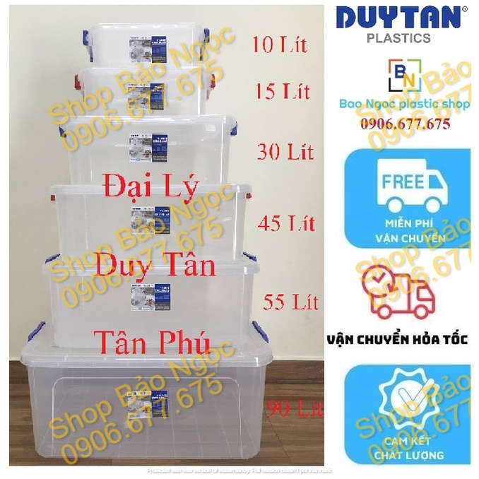 Thùng nhựa trong đựng đồ Duy Tân 10/15/30/45/55/90L | BigBuy360 - bigbuy360.vn