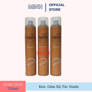 Gôm xịt tóc , keo xịt tóc nashi argan - 320ml. tạo kiểu và giữ nếp cho tóc. hàng chính hãng