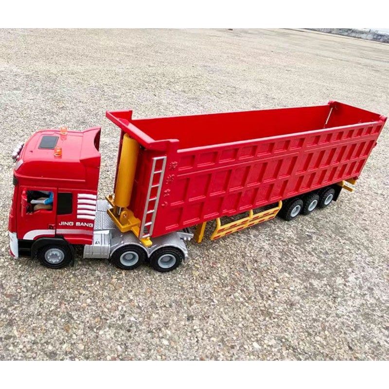 Xe mô hình đầu kéo mooc bên hợp kim 1:50