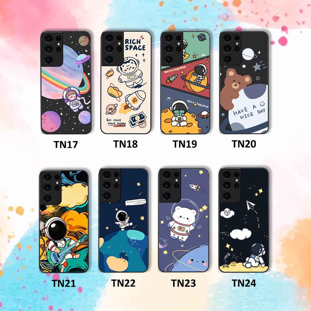 Ốp Samsung S21 Ultra in hình vũ trụ, phi hành gia bầu trời cute dễ thương