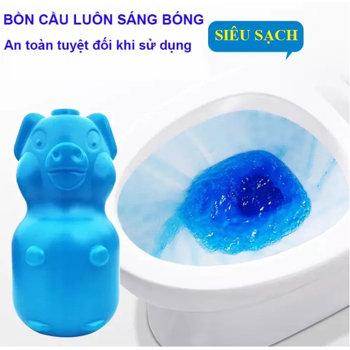 Lọ Thả Bồn Cầu Con HEO Khử Mùi - Diệt Khuẩn - Hiệu Quả Bằng 40 Viên Tẩy Bồn