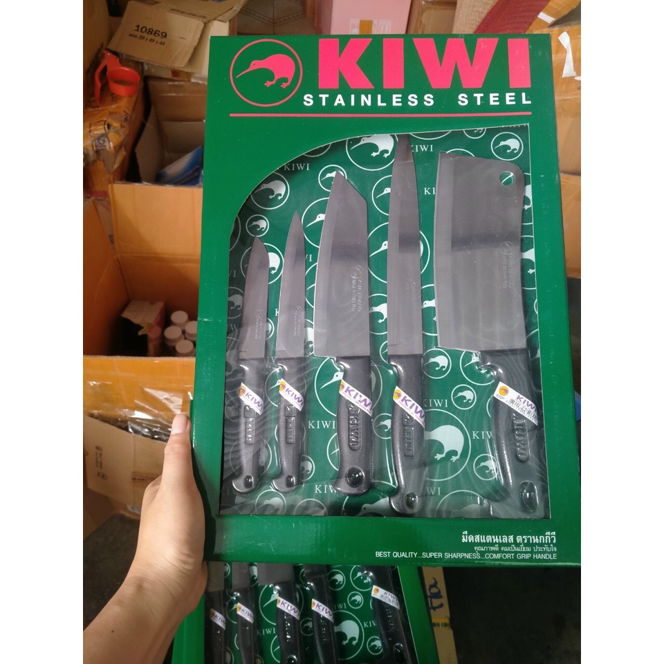 Bộ Dao 5 Món Kiwi Thái Lan Bền, Sắc, Chính Hãng