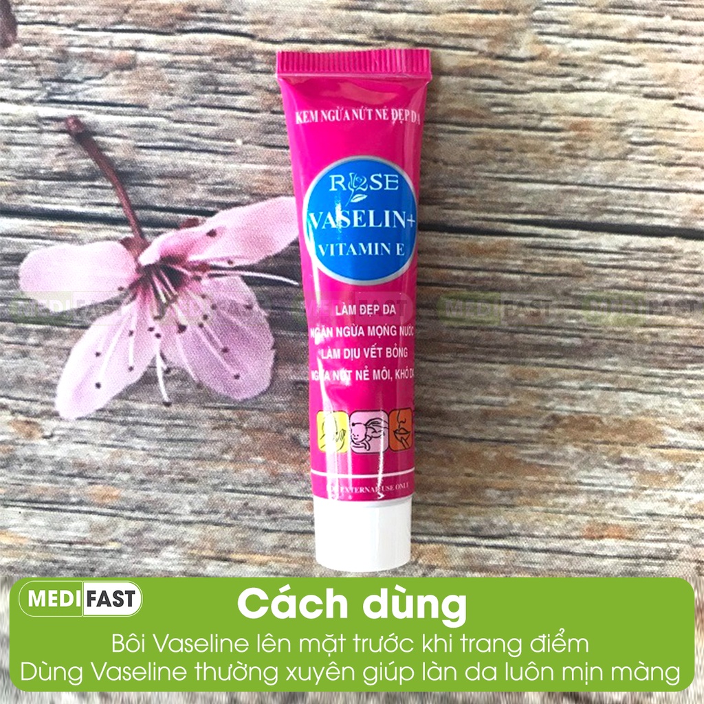 Vaseline Rose làm đẹp da - Ngăn ngừa nứt nẻ, khô da - Làm dịu vết bỏng