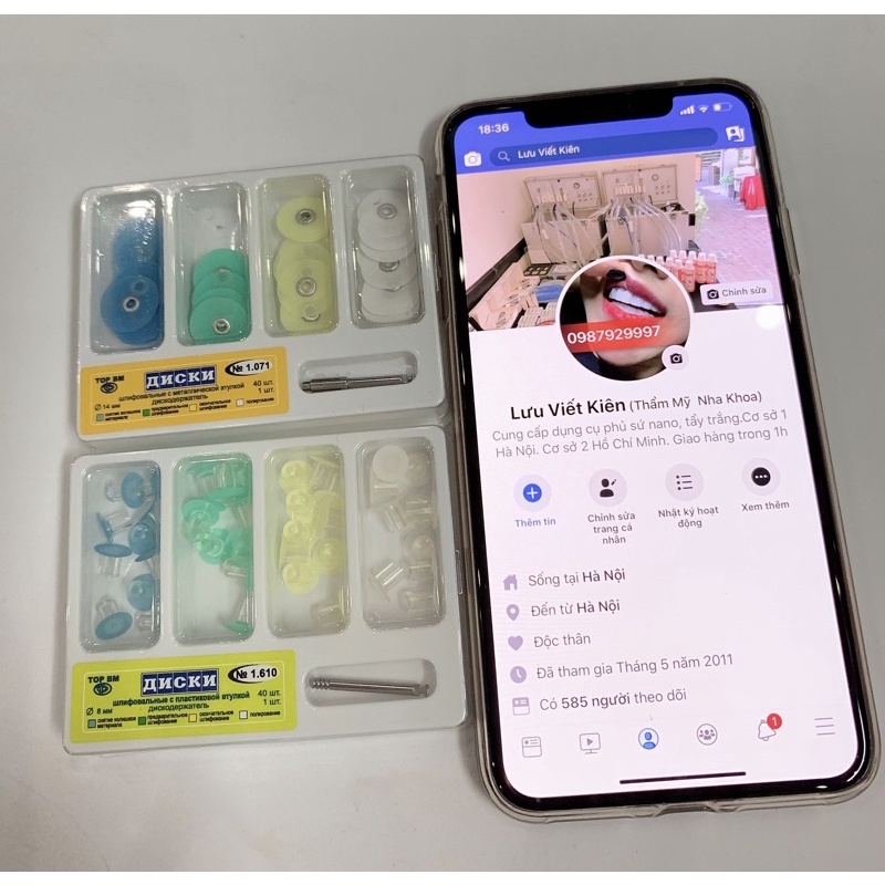 bộ chỉnh sửa phom răng trong dán phủ sứ