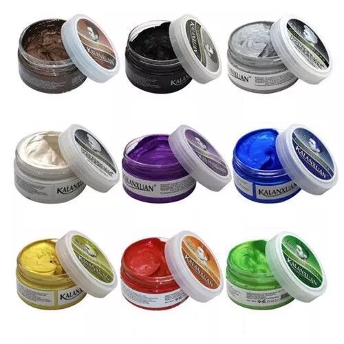 Sáp vuốt tóc màu cao cấp (xám khói, bạch kim, vàng đồng, xanh rêu, đỏ)