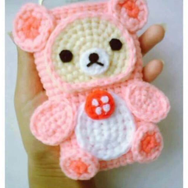 Túi điện thoại móc len