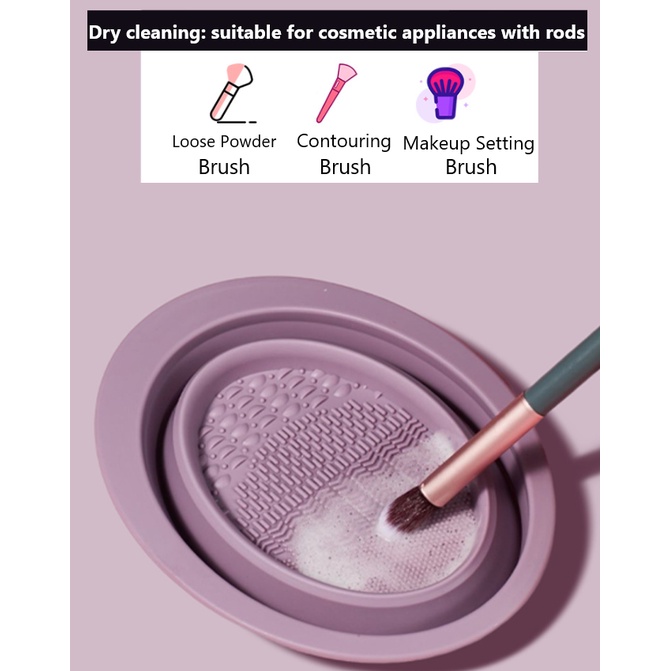 ✌Đốm ✌Dụng Cụ Vệ Sinh Cọ Trang Điểm Bằng Silicone Tiện Dụng