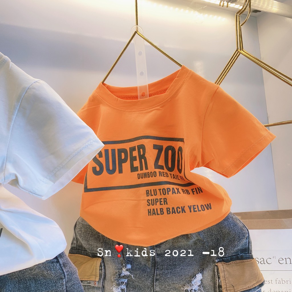 Bộ Super Zoo Phối Quần Jean Túi Hộp Sành Điệu Cho Bé Trai V299 - NamKidShop