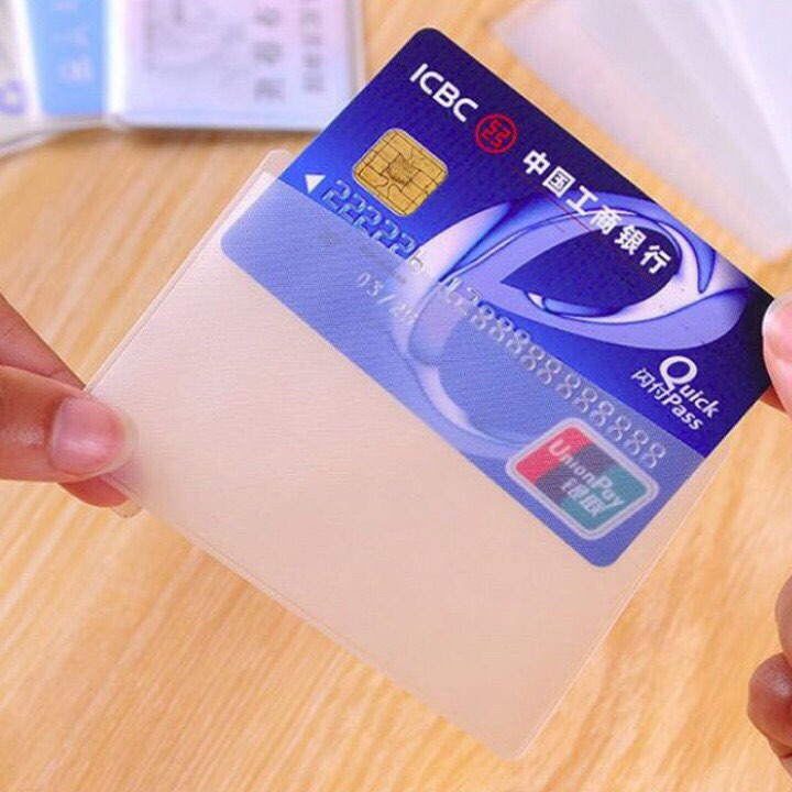 Combo 10 Vỏ bọc thẻ căn cước trong suốt có nắp và các loại giấy tờ cá nhân