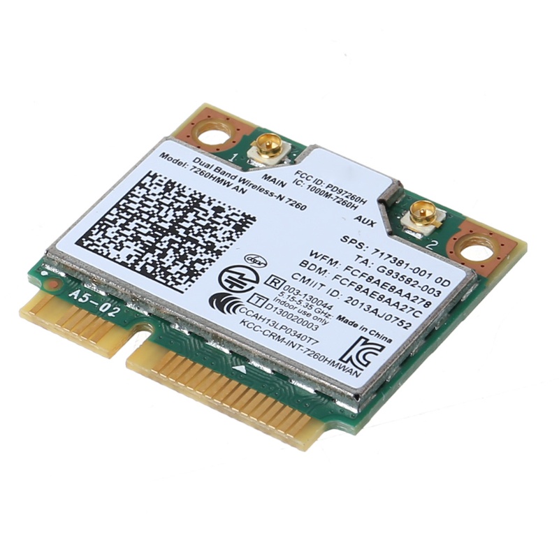 INTEL Thẻ Wifi không dây 300Mbps N 7260 7260HMW AN nửa Mini Pci-e Bluetooth 4.0 Wlan
