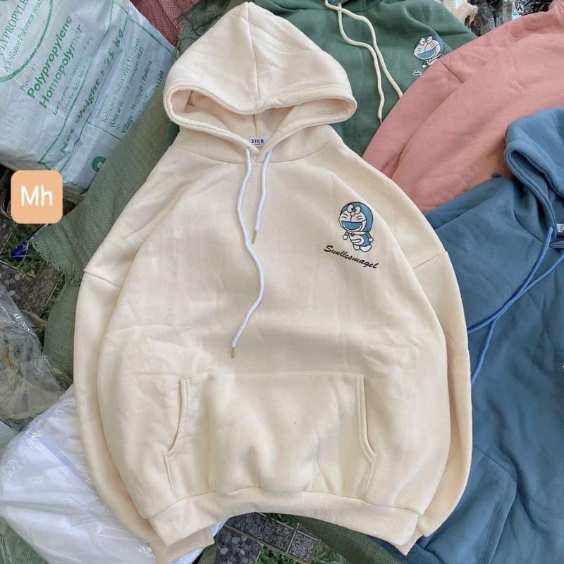 [MẪU HOODIE TREND 2021] Áo Hoodie chất NỈ , ÁO phom Rộng 100% Cotton Nam Nữ Unisex -In Hình DOREMON Siêu Hot