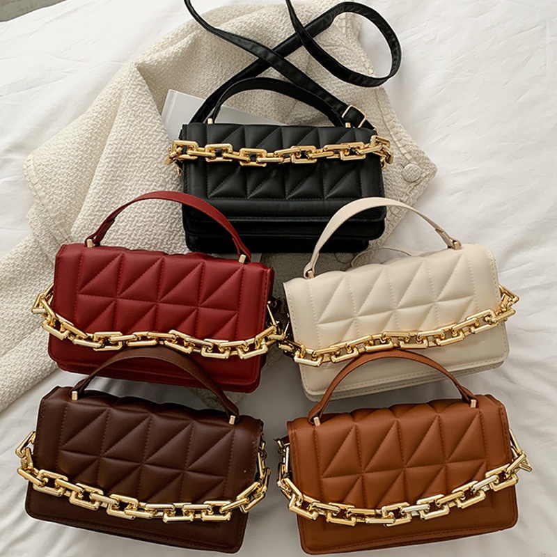 Ielgy Túi Xách Đeo Vai Dáng Vuông Phong Cách Retro Cho Nữ