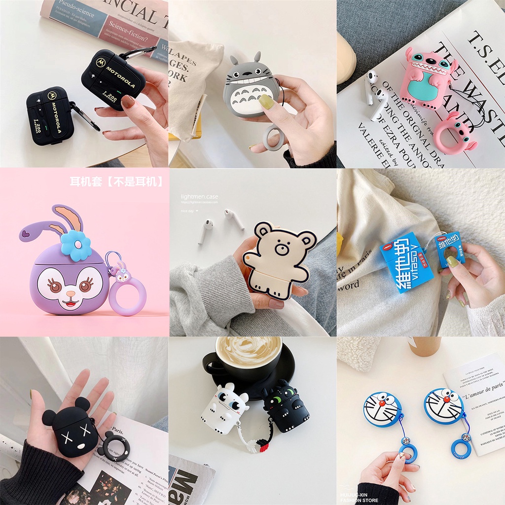 Vỏ ốp case bảo vệ bao đựng tai nghe không dây bluetooth (2) 1/2/Pro/i12/i9/i7/tws chống va đập