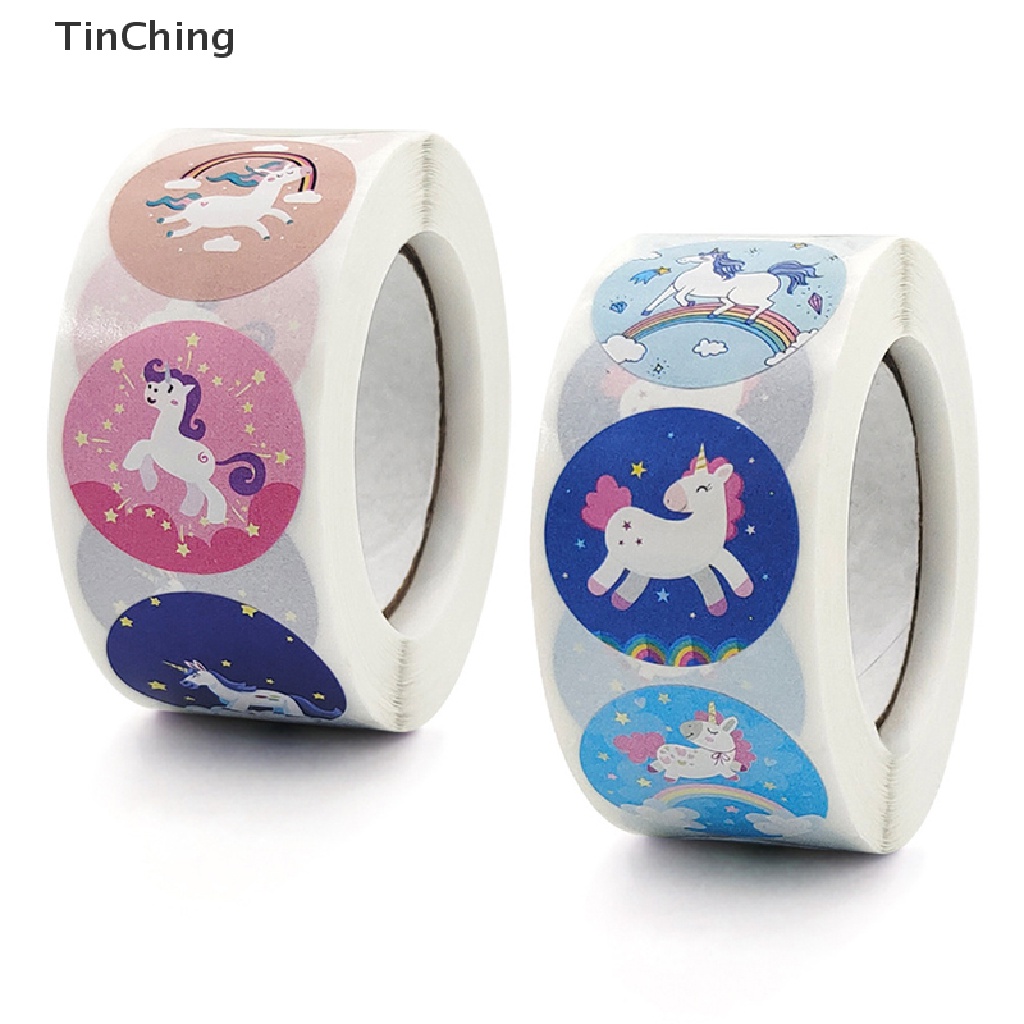 Cuộn 500 Nhãn Dán Kỳ Lân Thank You Trang Trí Bánh Cưới
