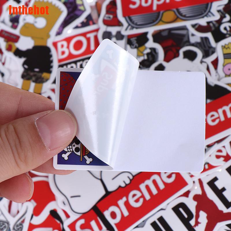Bộ 50 Sticker Supreme Đa Năng Dùng Trang Trí Độc Đáo