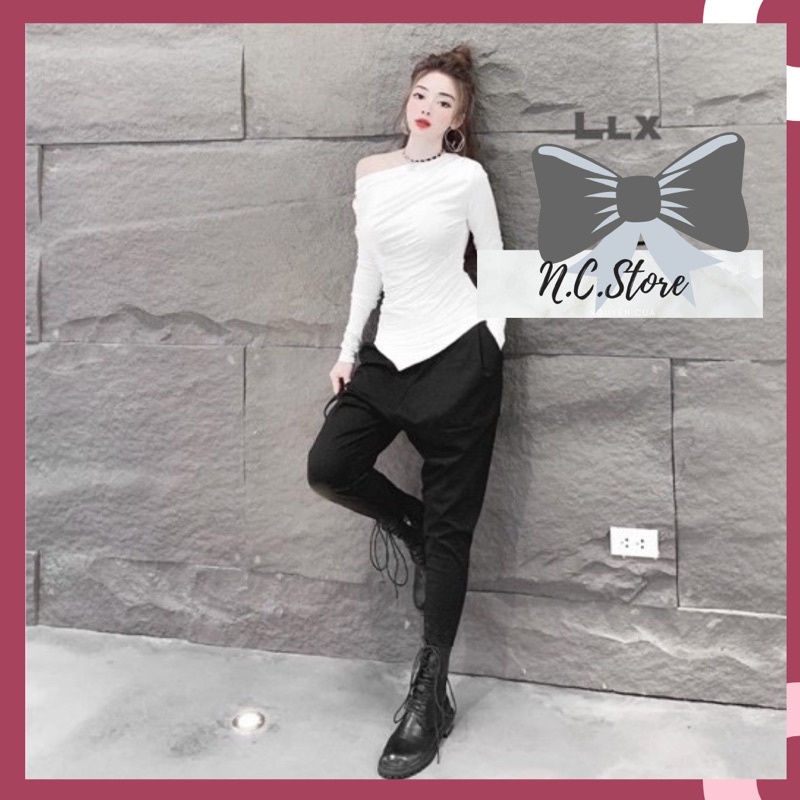 Set Áo giấy Vạt + Quần Bom cực Xinh