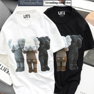 Áo thun 3 con gấu unisex form rộng  Nam Nữ, Áo phông freesize tay lỡ in hình cá tính Ulzzang 21107