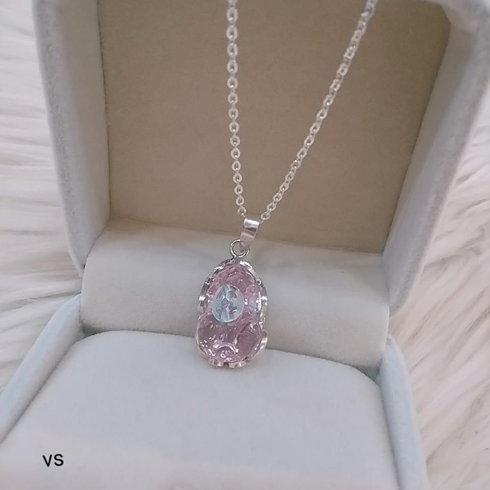 Dây chuyền vòng cổ bạc mặt tỳ hưu cõng tiền đá phong thuỷ,có bán lẻ dây và mặt,Vàng bạc an chi