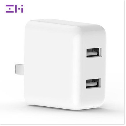 Cốc sạc Xiaomi ZMI 2 cổng USB phiên bản 2017 có hỗ trợ sạc nhanh QC3.0 Củ sạc nhanh 2 USB QC 3.0 ZMI HA622 - Mr Xiaomi