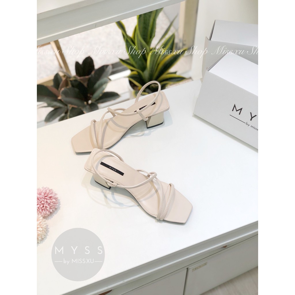 Giày sandal nữ quai ngang phối chéo 5cm thời trang MYSS - SD92