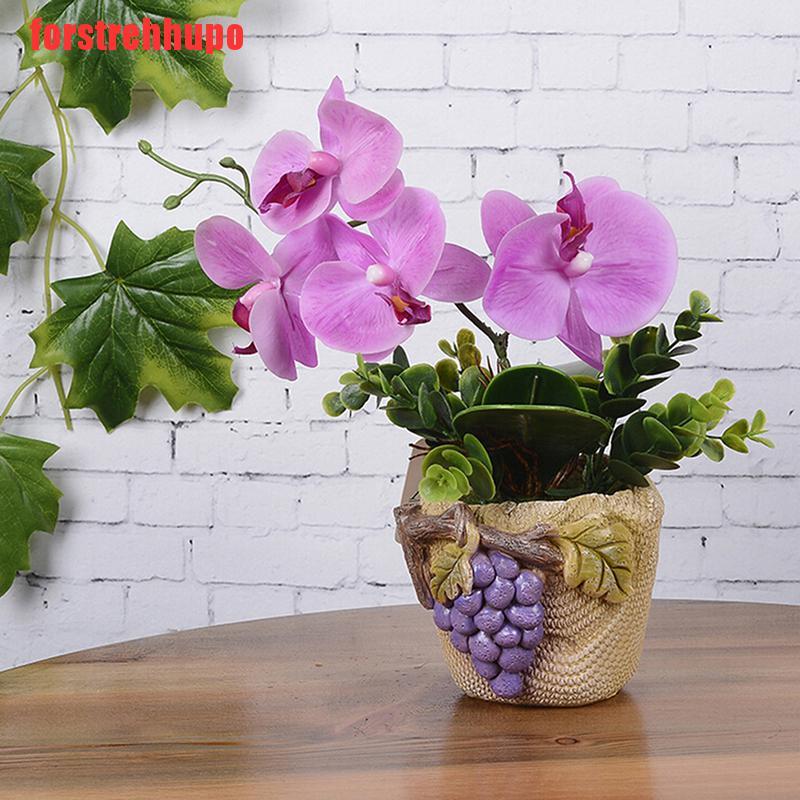 {forstrehhupo}Artificial Green Rose Leaves/Butterfly Orchid Silk Leaf Beauty Plant Decor New