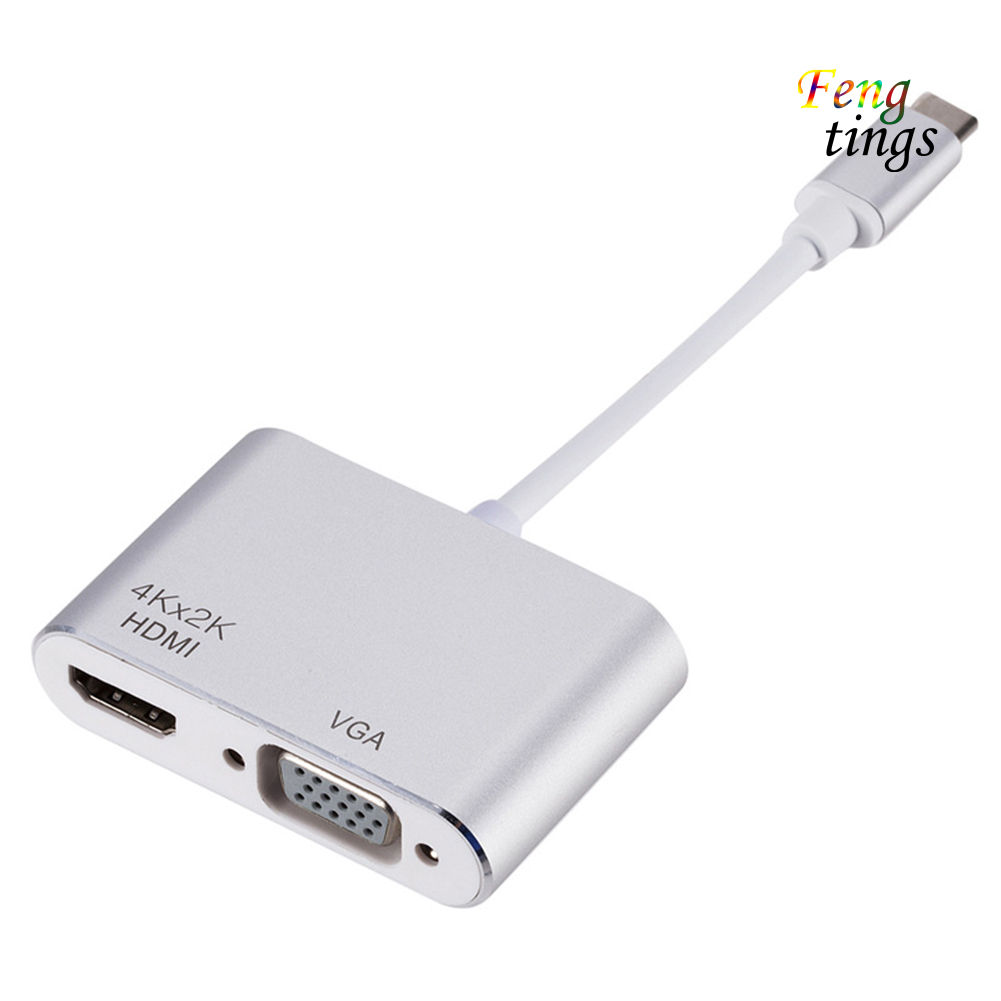 Cáp Chuyển Đổi Usb 3.1 Type C Sang Vga Hdmi-Compatible 4k