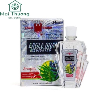 Dầu gió trắng hương lavender 2 nắp con ó singapore nhập mỹ 24ml - dầu trắng eagle brand