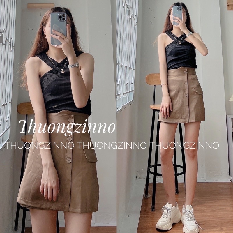 Chân váy hai da mùa hè có quần trong hàng Quảng Châu