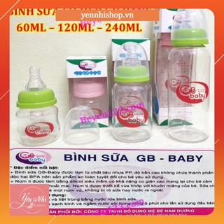 [HÀNG NHẬP KHẨU] Bình sữa Hàn Quốc GB 60ml-150ml-240ml