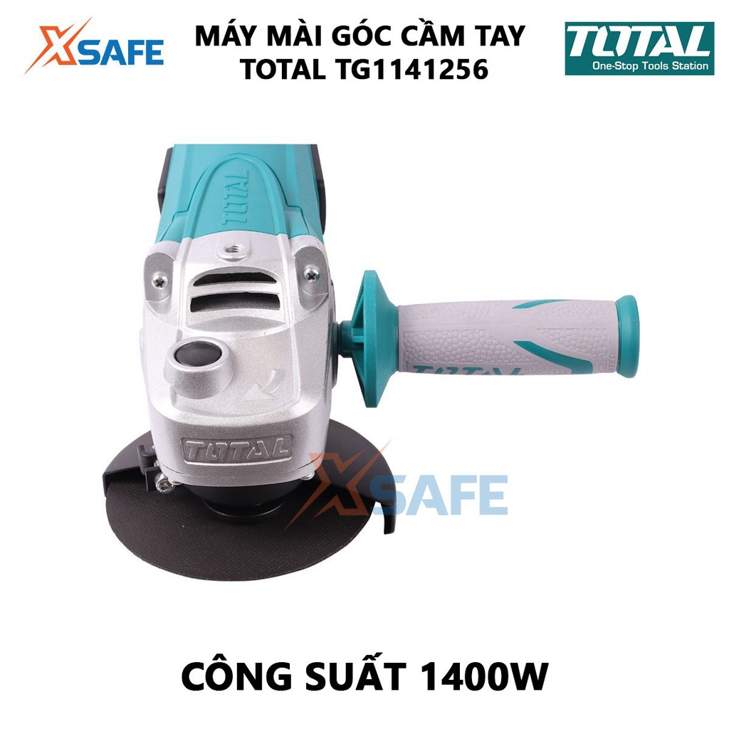 Máy mài góc TOTAL TG1141256 Máy mài góc cầm tay Điện áp sử dụng 220V-240V 1400W cách điện 2 lớp [XSAFE]