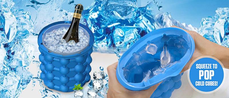 Làm Đá Thông Minh Hộp Làm Đá Thông MinhTiết Kiệm Không Gian Ice Cube Maker Cốc làm đá silicol thông minh