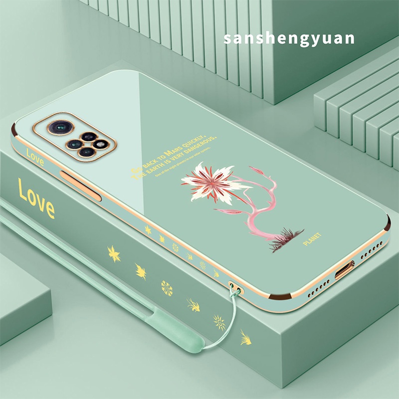 Ốp Điện Thoại silica gel Mềm Mạ Điện Hình Hoa Chống Sốc Cho redmi note 11 pro 5g xiaomi redmi note 11s 4g