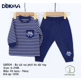 Bộ dài tay bé trai Dokma 3m-24m