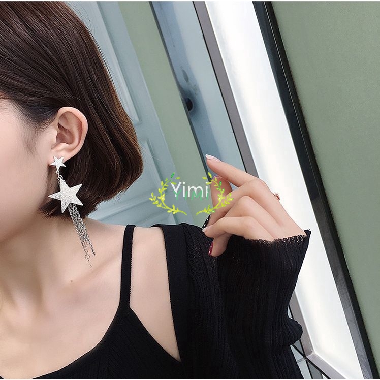Đôi Khuyên Tai Dài Phối Hình Ngôi Sao Thời Trang Cho Nữ