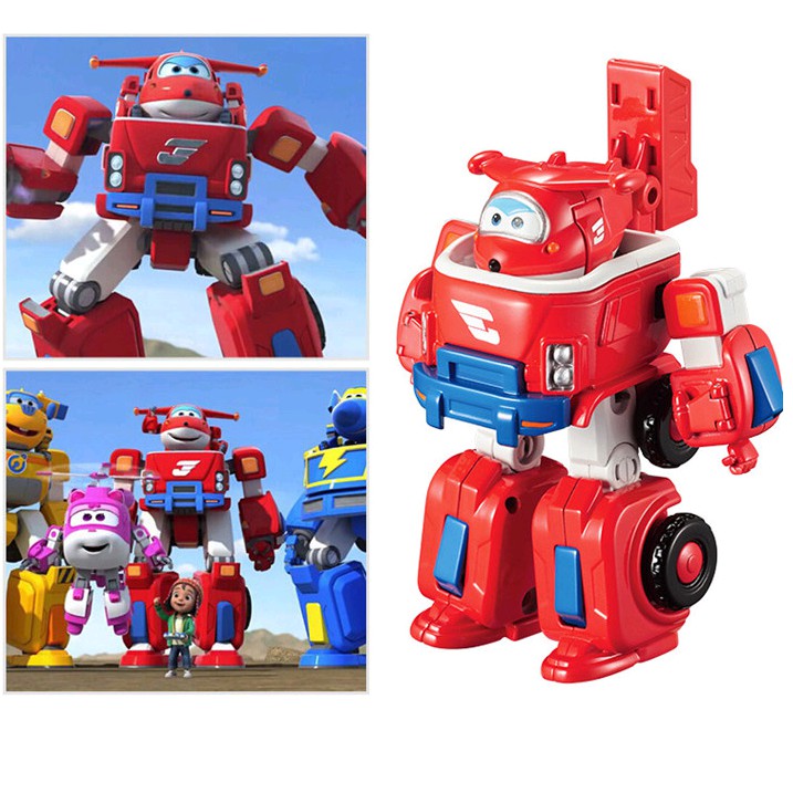 Robot biến hình kết hợp xe cứu hộ nhỏ - Jett tia chớp Super Wings (mô hình cỡ nhỏ)