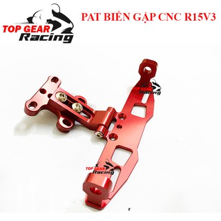 Pat Biển Gập Cho R15v3 Và Nhiều Loại Xe Khác Nhôm CNC Cao Cấp <TOPGEAR>