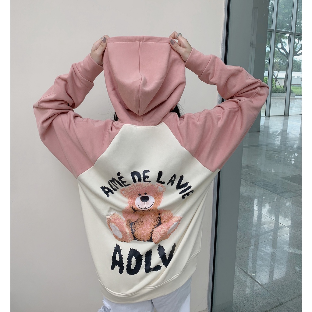 Áo hoodie nữ ctboss áo khoác nỉ adlv in nổi chất liệu thun daca dày dặn cao cấp freesize từ 40kg -> 60kg | BigBuy360 - bigbuy360.vn