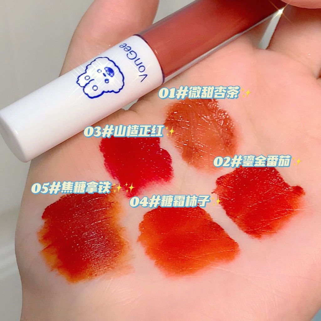 [Hàng mới về] Set 5 son kem lì mịn mượt như nhung thiết kế hình thỏ dễ thương