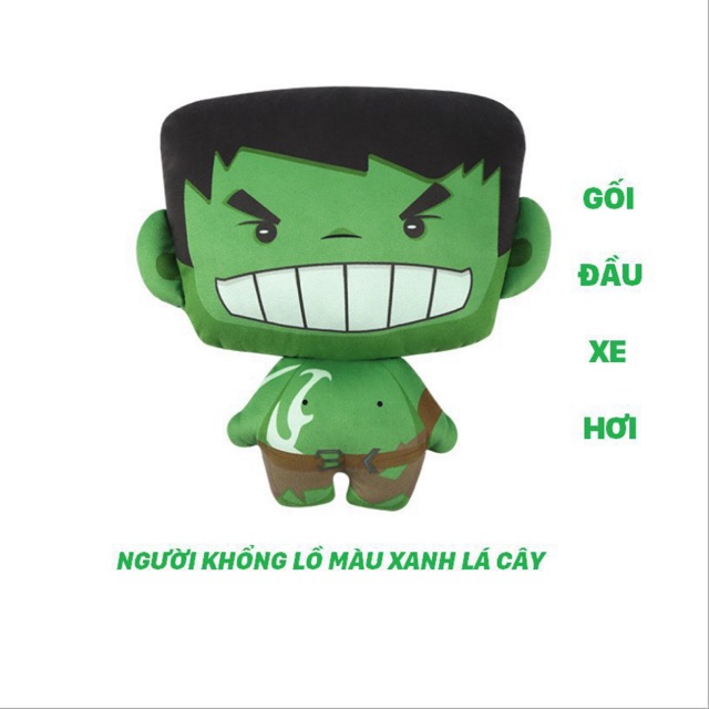 Gối xe hơi Hulk khổng lồ êm ái, dễ thương- Gối xe hơi siu anh hùng cao cấp tại Nguyễn Gia group quận 5