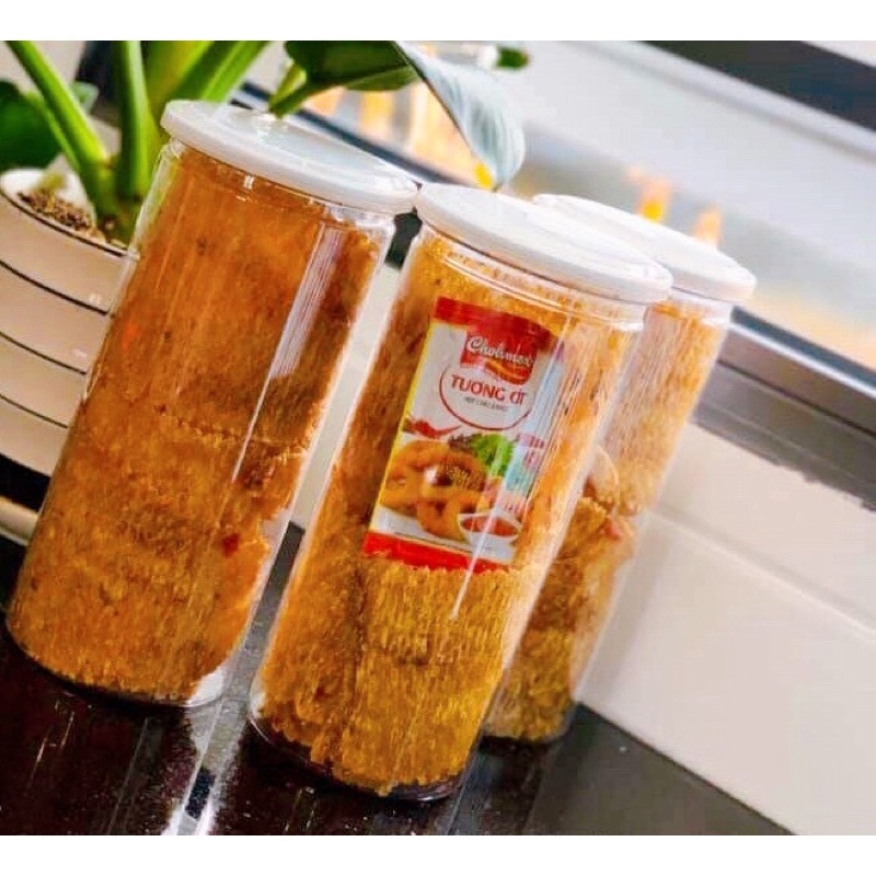 MỰC CÁN TẨM GIA  VỊ KÈM TƯƠNG ỚT