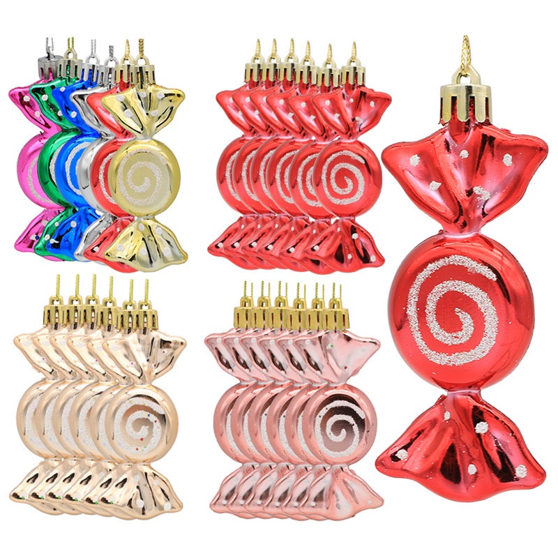 Set 6 Trái Châu Trang Trí Cây Thông Giáng Sinh Năm Mới