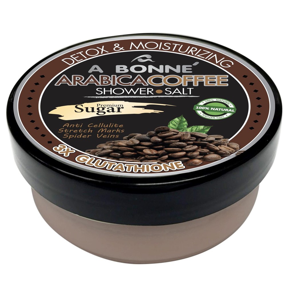 Muối Tắm Kết Hợp Đường A Bonne Cà Phê Arabica Tẩy Tế Bào Chết, Trắng Da A Bonne Arabica Coffee Shower Salt 350g (Hũ)