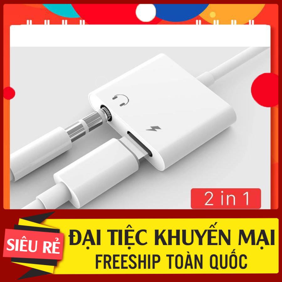 ⚡️Đầu chuyển vừa nghe nhạc vừa sạc cho iphone ( có chân 3.5 cho tai nghe đời cũ )⚡️