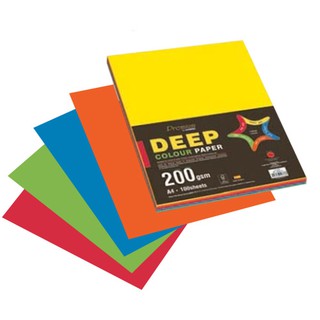 Giấy bìa trộn 5 màu A4 200gsm