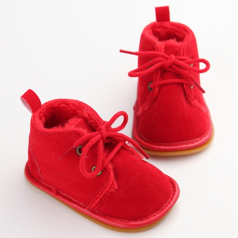 Giày Bốt Cotton Đế Cao Su Giữ Ấm Mùa Đông Mới Cho Bé Trai Bé Gái Sơ Sinh Tập Đi