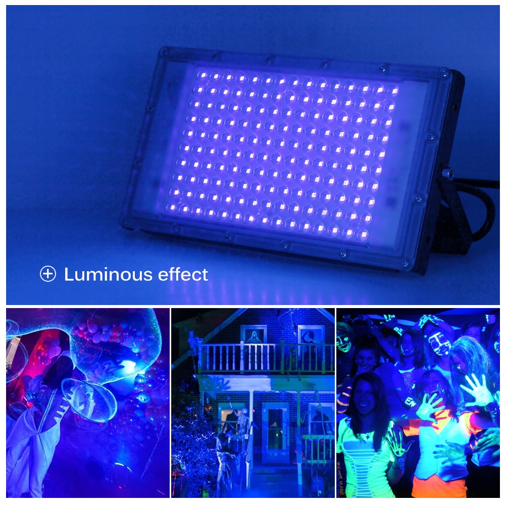 Bóng Đèn LED UV 220V 150W UV 395nm Màu Đen Dùng Trang Trí Nhà Cửa / Tiệc Halloween