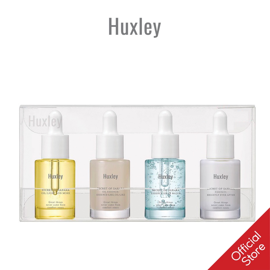 Set 4 Tinh Chất Huxley Mini Hàn Quốc Dưỡng Trắng, Phục Hồi Da 5ml x 4chai